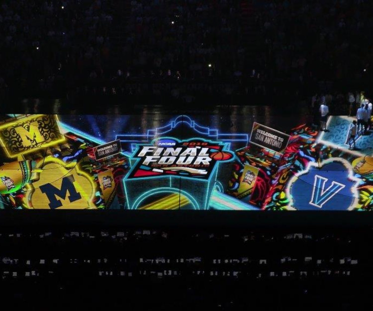 NCAA National Championship on court video projection
