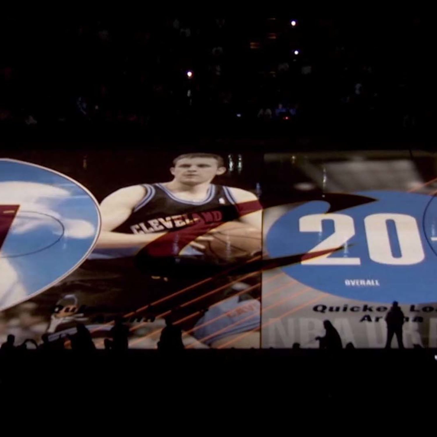 Zydrunas Ilgauskas Retirement Ceremony projection mapping basketball court