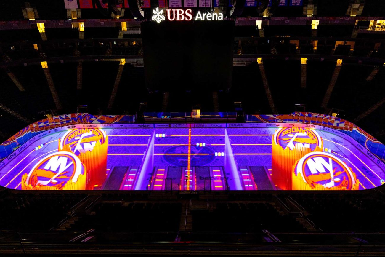 UBS Arena New York Islanders NHL Ice Projection Mapping
