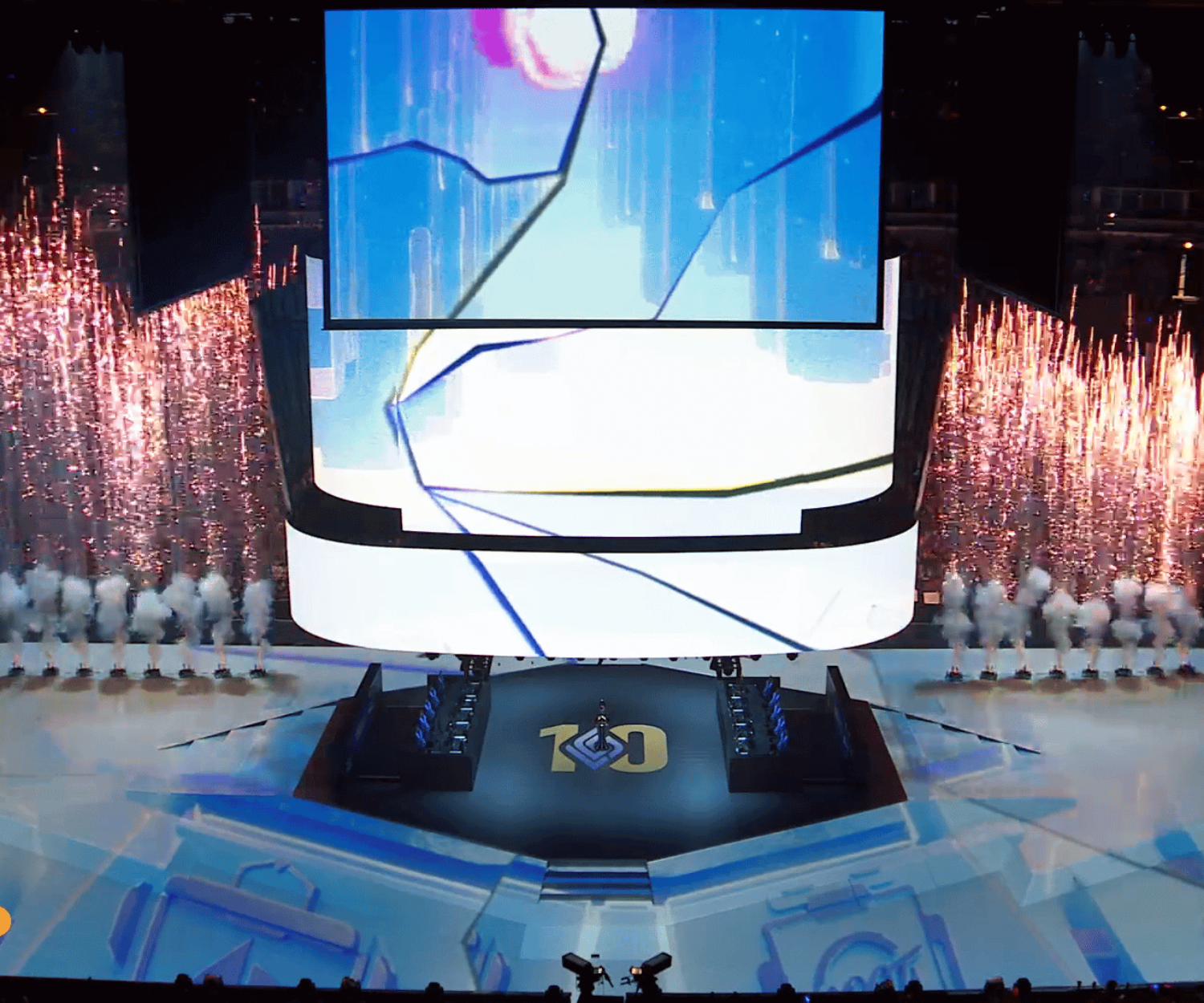 LCS Riot Summer 2022 Video Screen Fireworks
