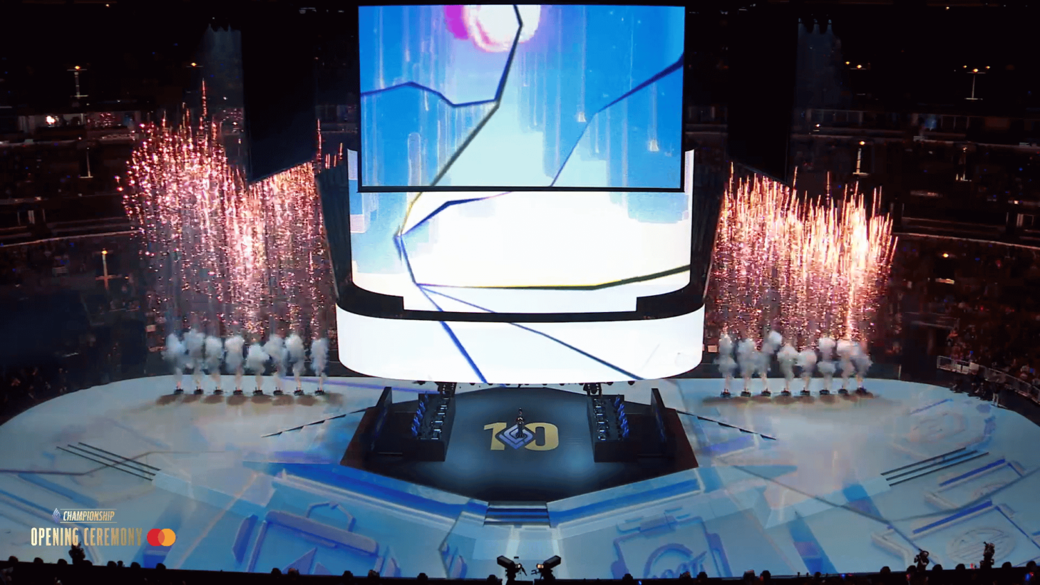 LCS Riot Summer 2022 Video Screen Fireworks