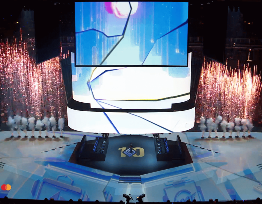 LCS Riot Summer 2022 Video Screen Fireworks