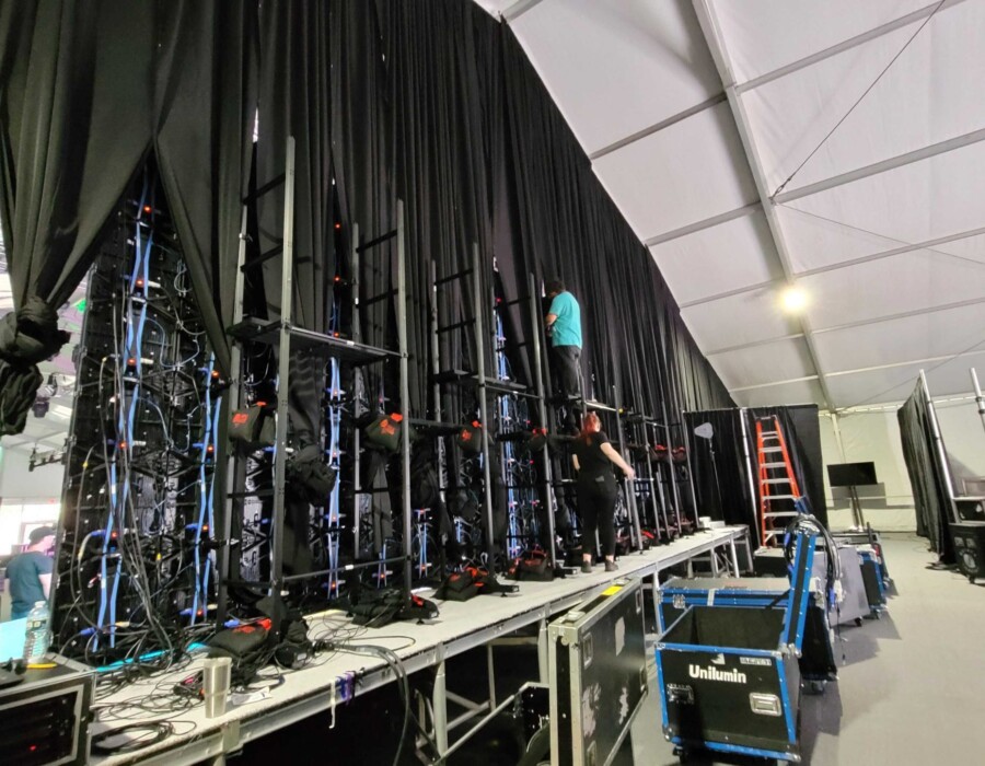 LED Video wall installation conference
