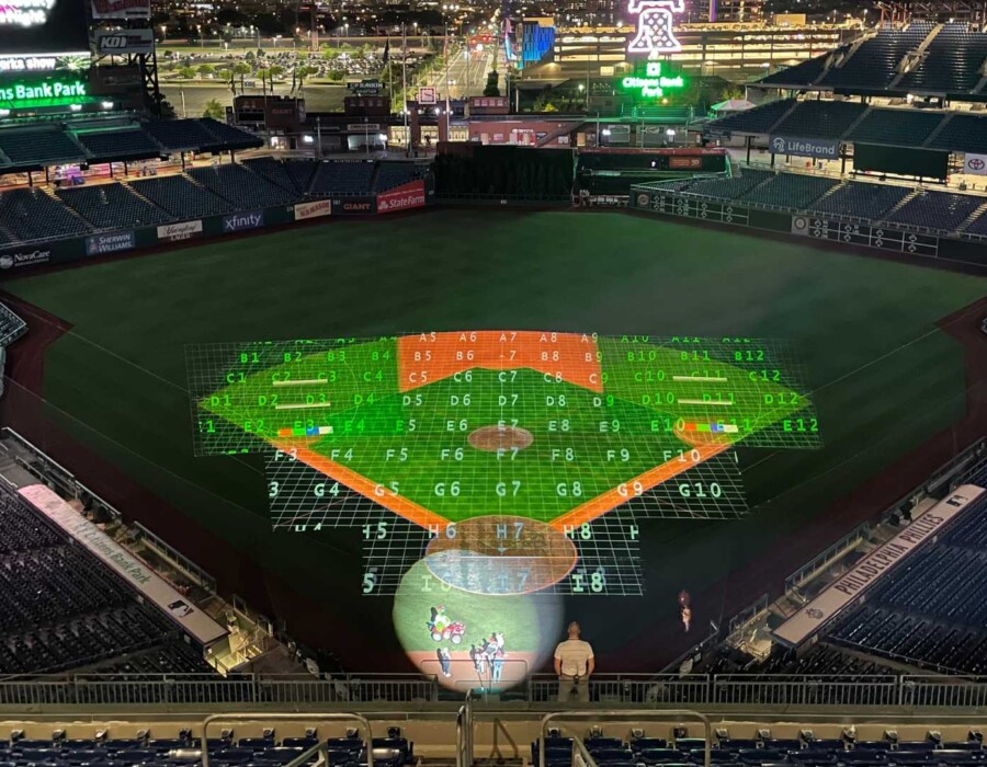 Philadelphia Phillies the Phillie Phinatic Saves the 4th Independence Day projection mapping 5