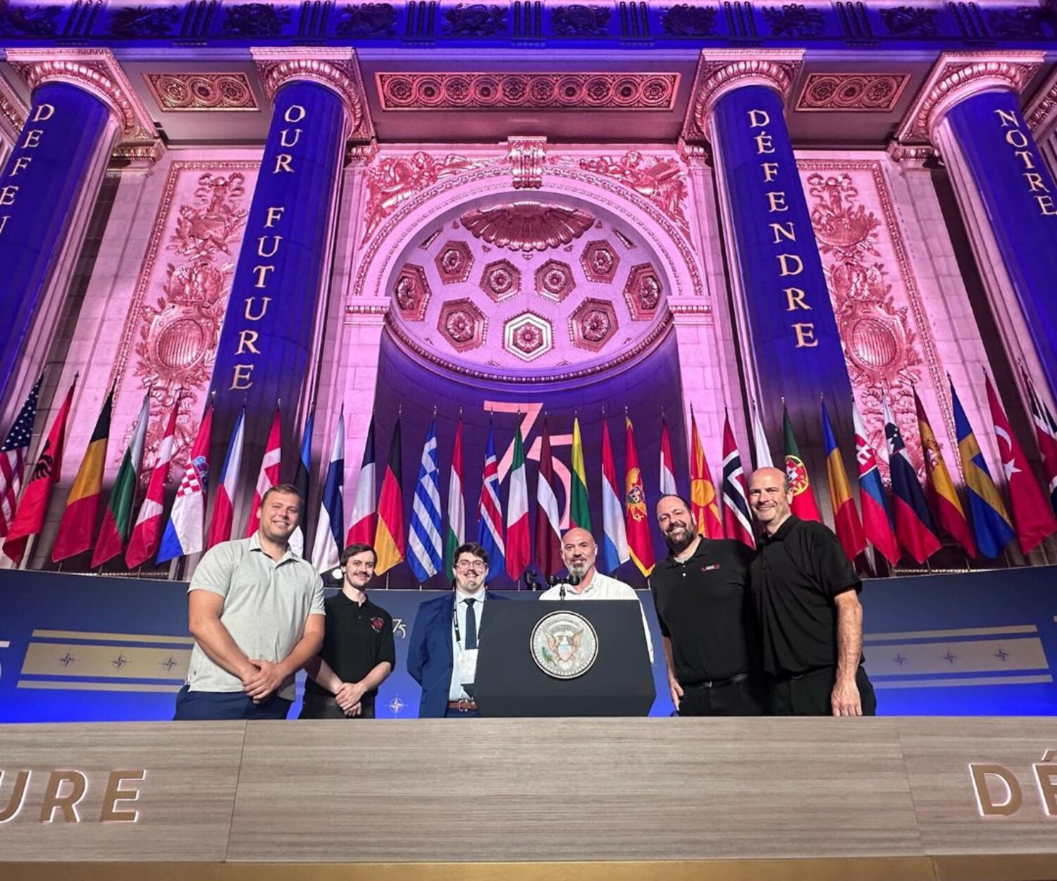 nato summit Washington dc projection mapping 2024