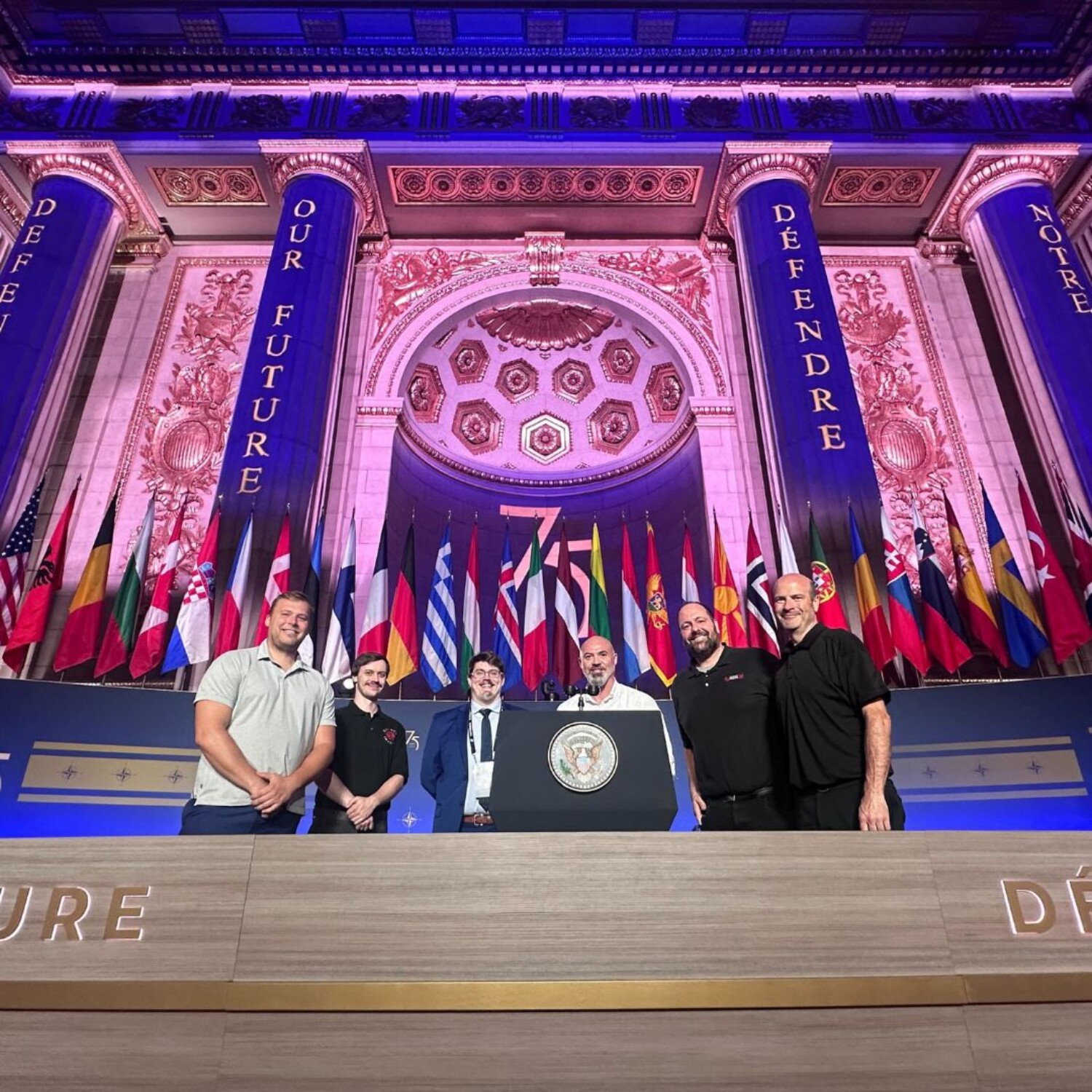 nato summit Washington dc projection mapping 2024