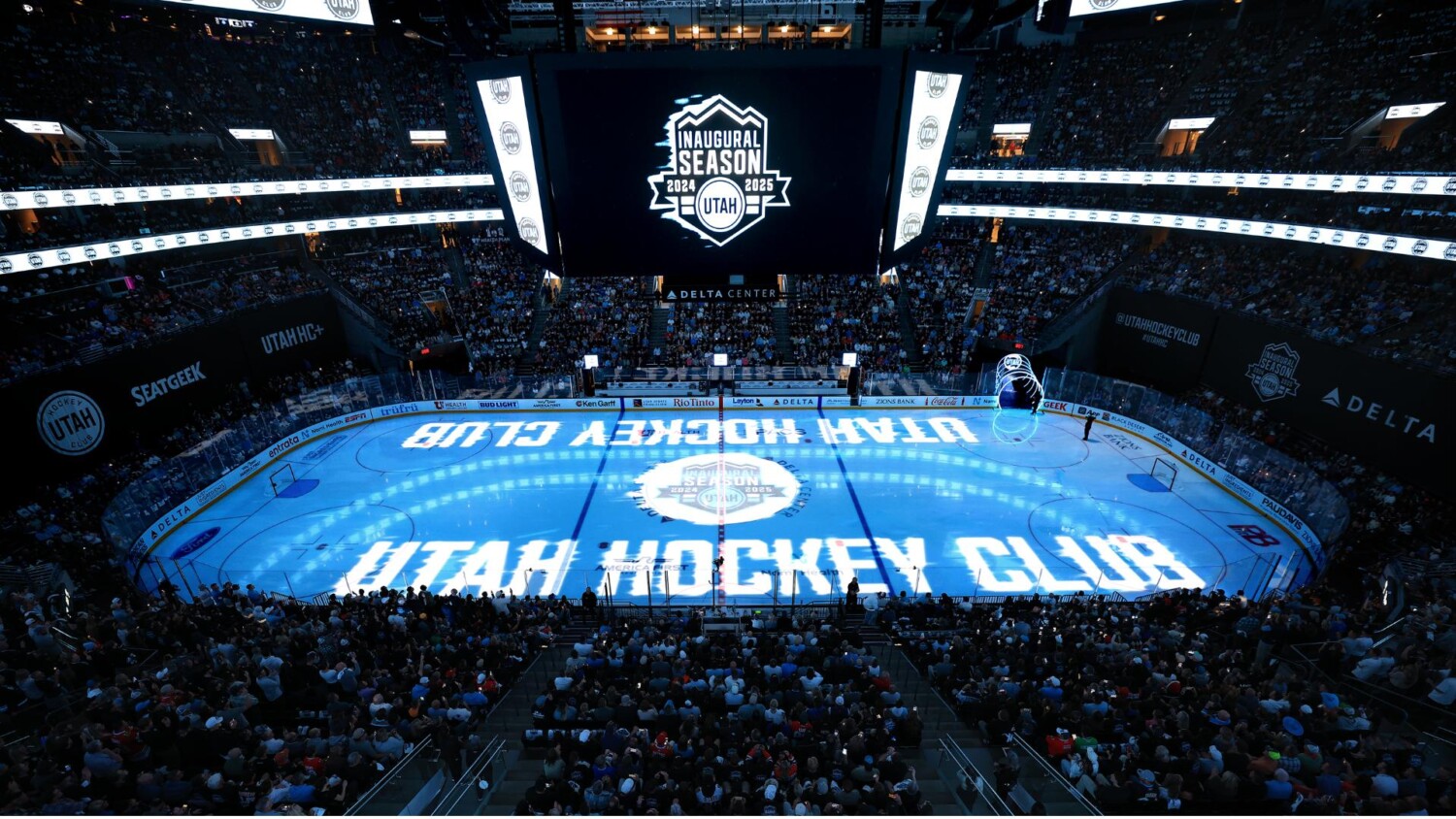 Utah Hockey Club ice projection