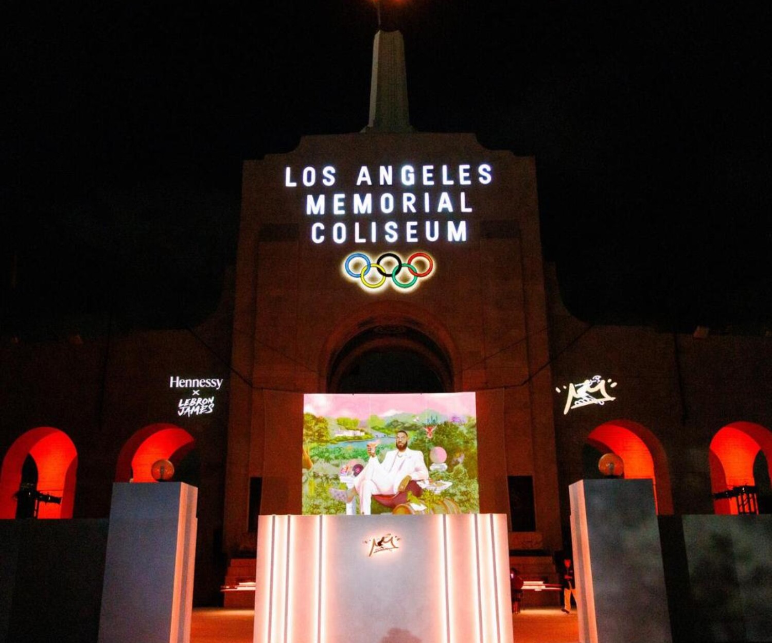 LeBron James Hennessey projection mapping