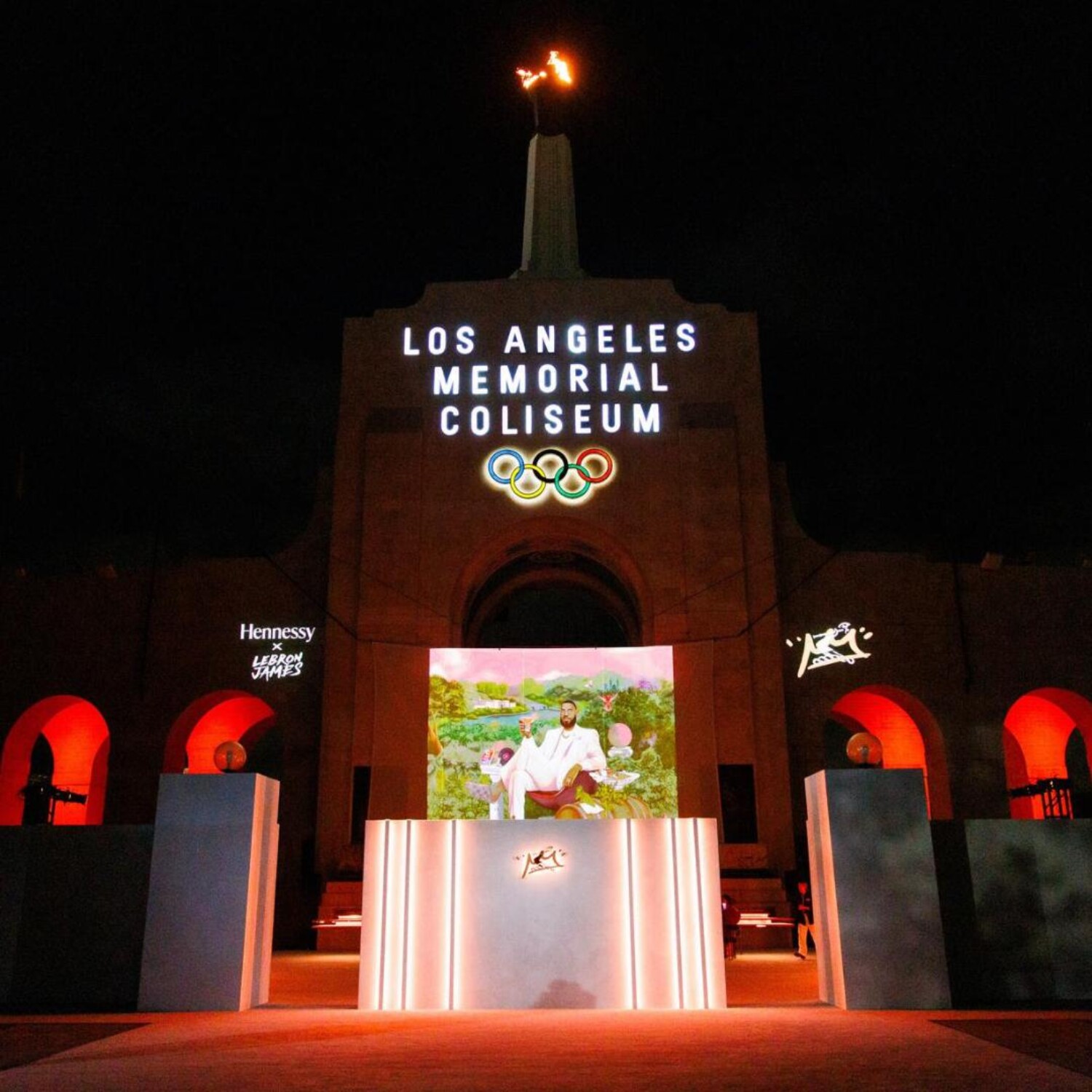 LeBron James Hennessey projection mapping