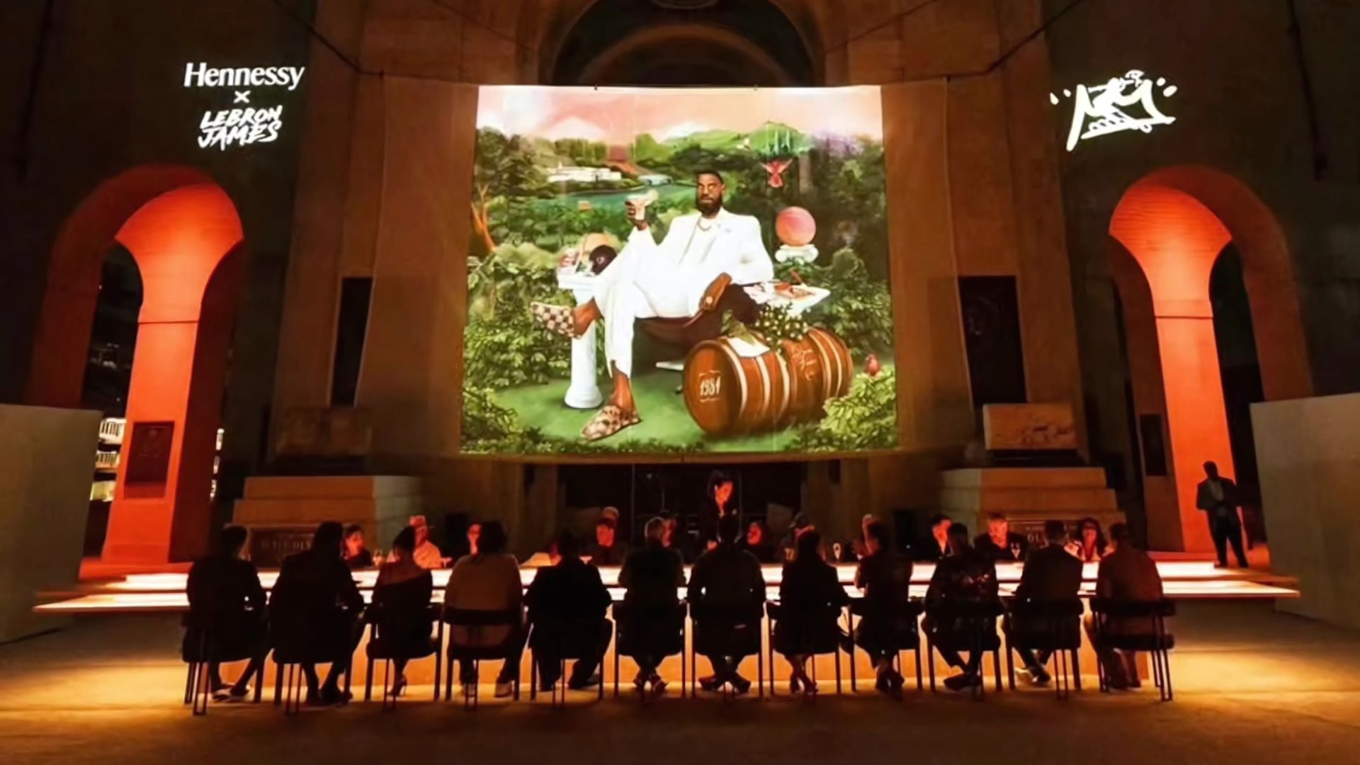 lebron james projection mapping la coliseum