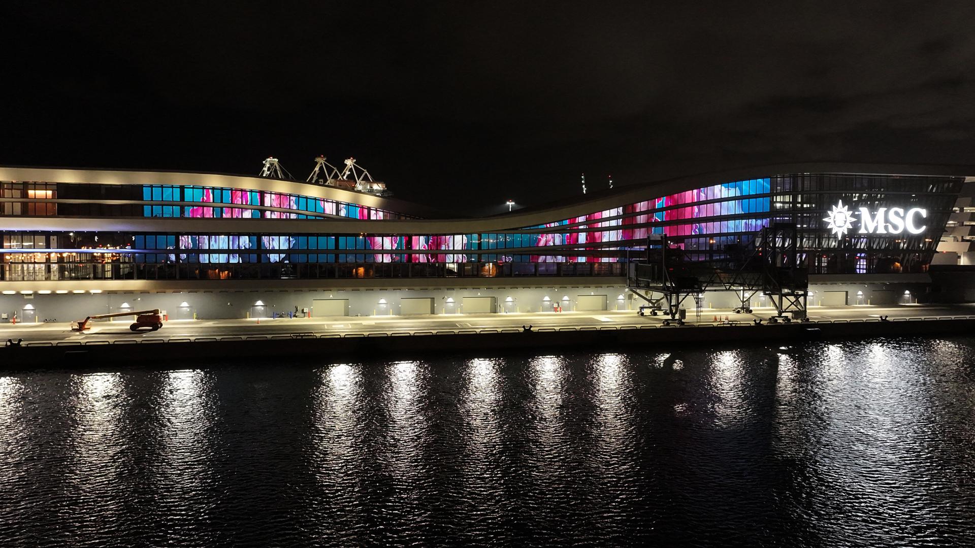 Maris MSC Port Miami Projection Mapping Art Living Ocean Miami