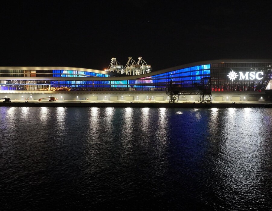 Maris MSC Port Miami Art Projection Mapping