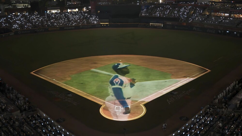 Hank Aaron Tribute MLB All-Star Game Atlanta Projection Mapping