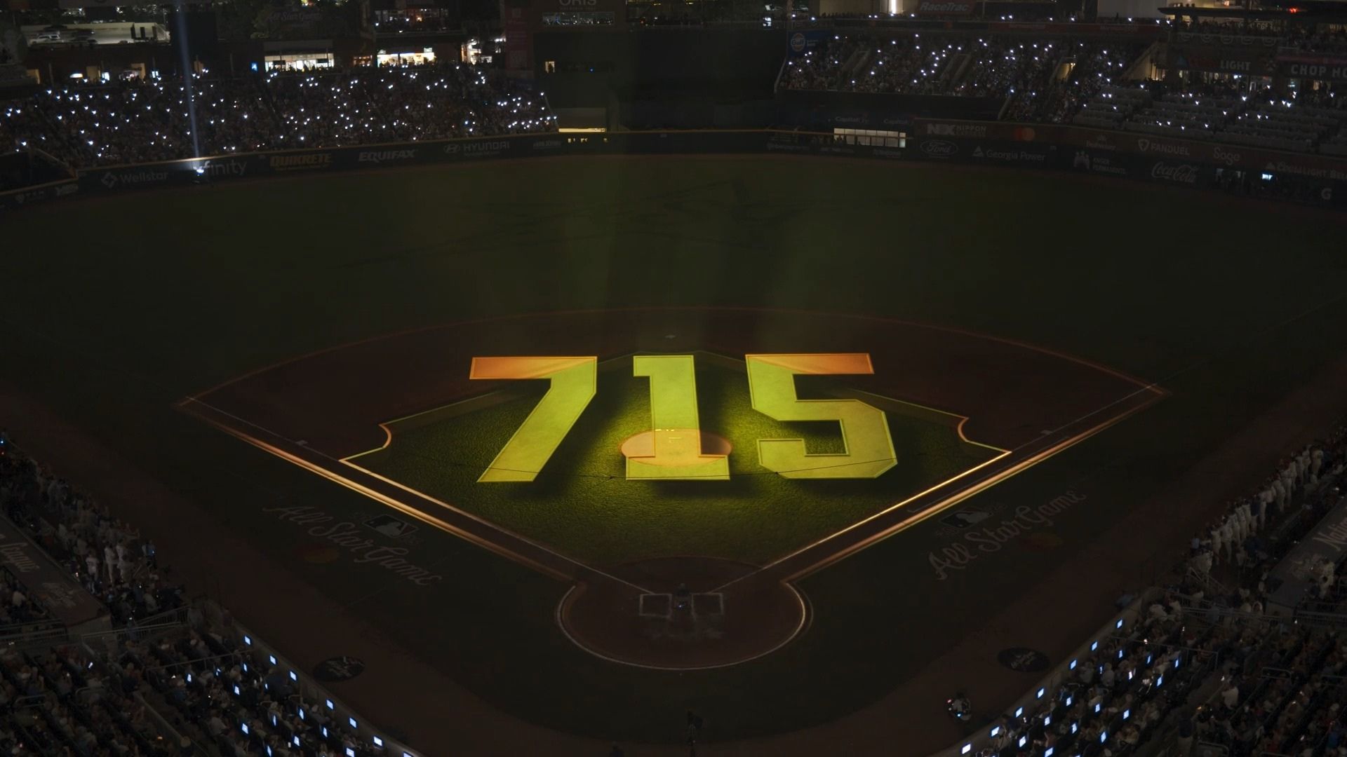 MLB all star game hank aaron tribute 715