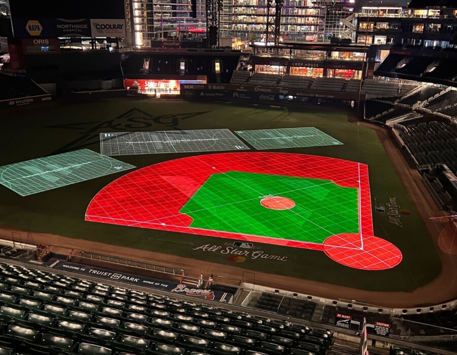 MLB all star game hank aaron tribute set up