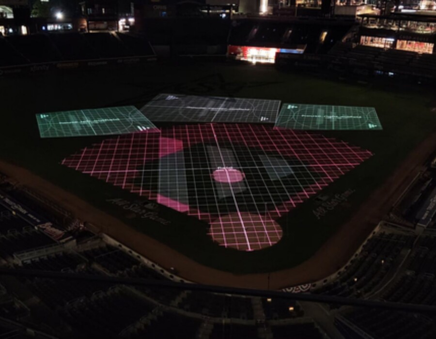MLB all star game Hank Aaron tribute video grid