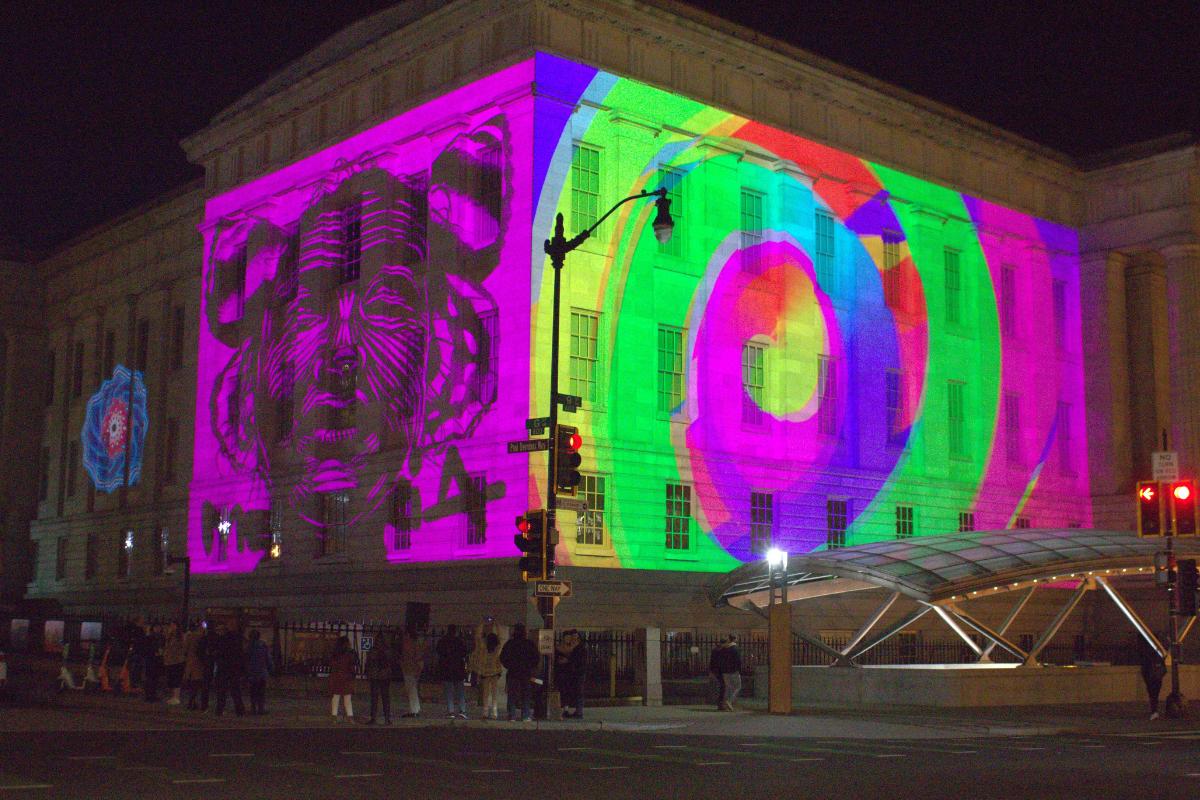 projection mapping building exterior washington dc events