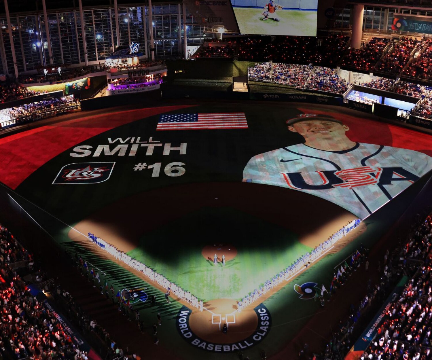 world baseball classic pregame ceremony projection mapping show
