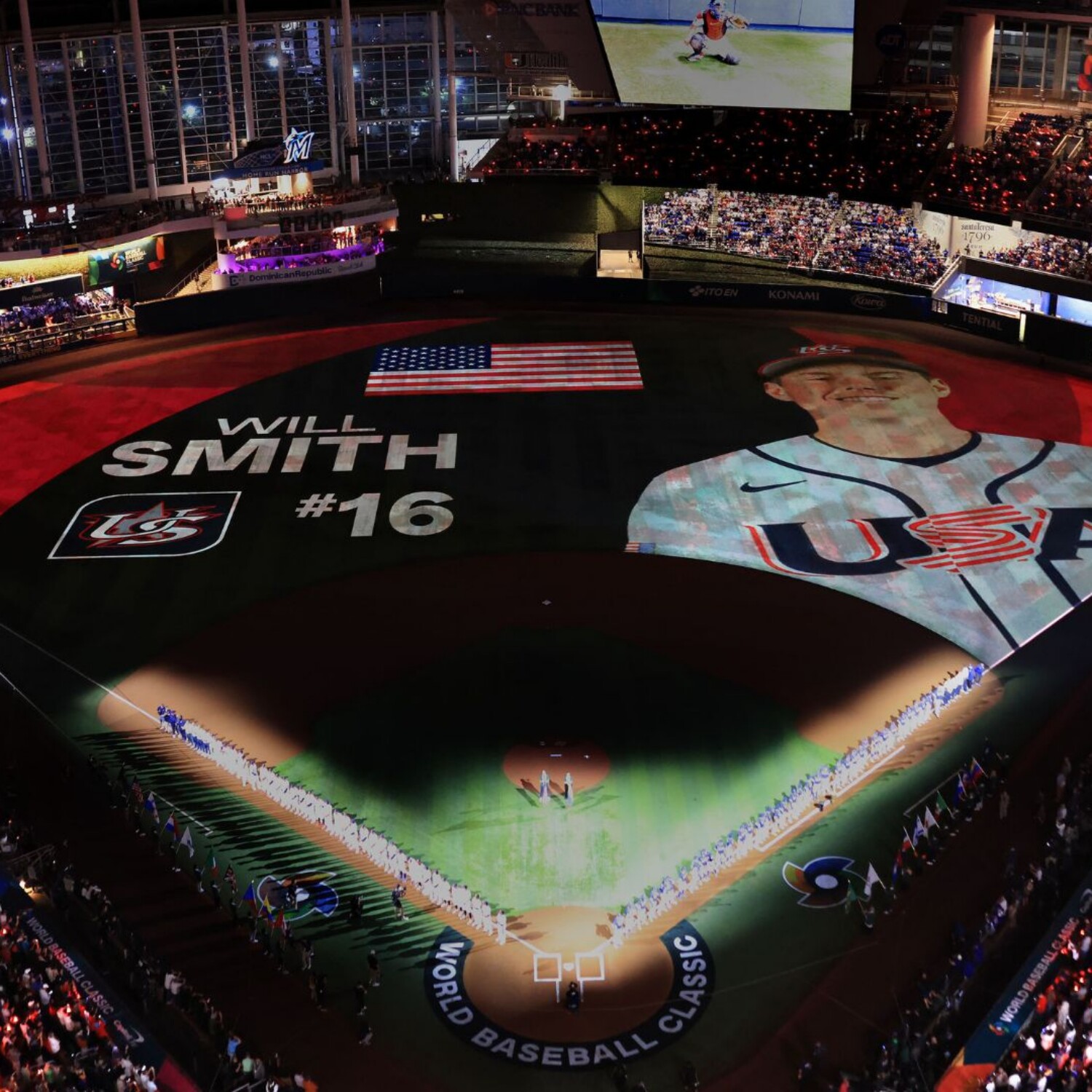 world baseball classic pregame ceremony projection mapping show