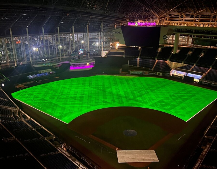 world baseball classic projection mapping show test grid