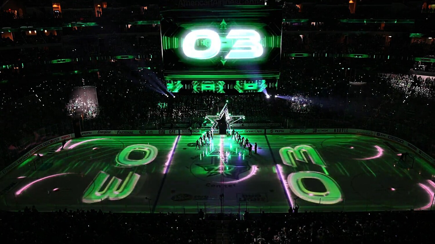 dallas stars plaoff projection mapping show 2026 2