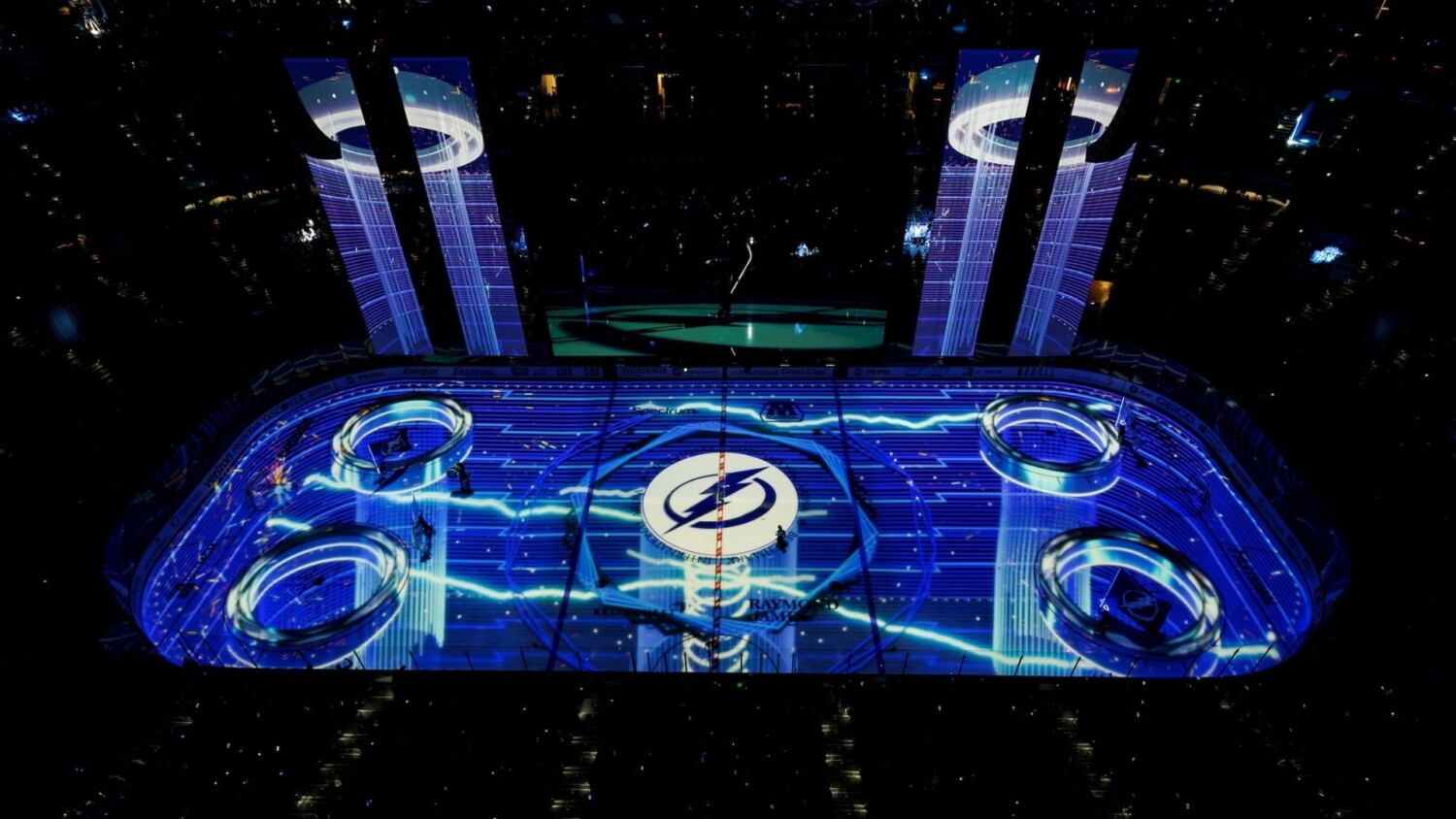 Tampa Bay Lightning Plaoff Projection Mapping Content ice